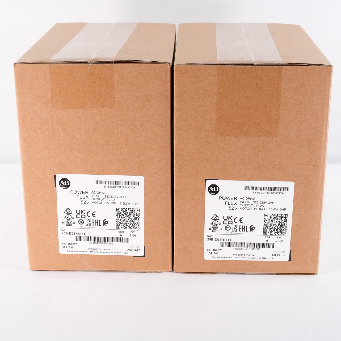 Allen Bradley 25B-D017N114 /A PowerFlex 525 AC Drive 3-Ph 10HP - Sealed Surplus