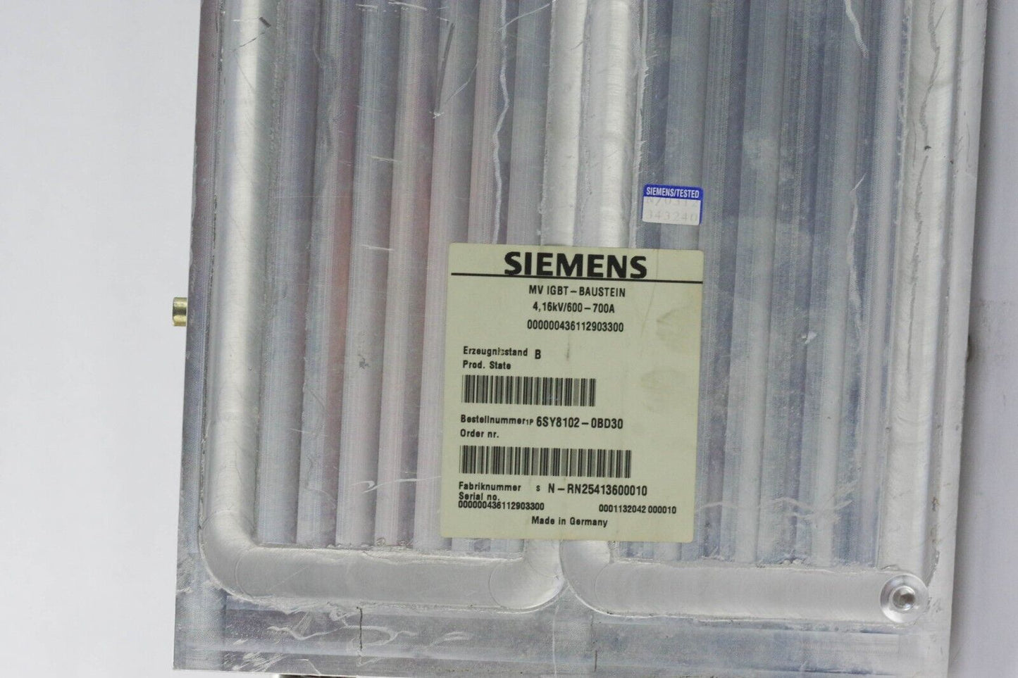 6SY8102-0BD30 Siemens MV IGBT-Baustein IGBT SIMOVERT Module 6SY81020BD30