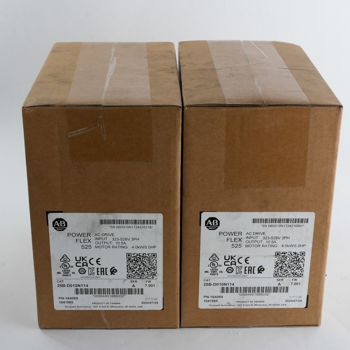 Allen Bradley 25B-D010N114 /A PowerFlex 525 4kW 5Hp Drive - 2024 Sealed Surplus