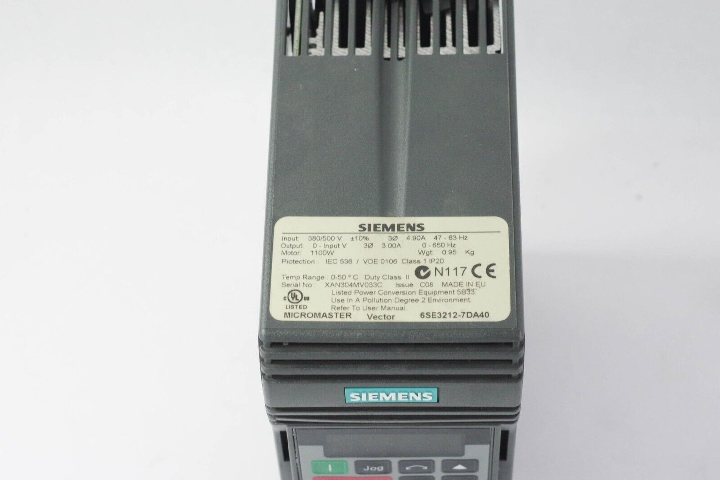 Siemens 6SE3212-7DA40 Micromaster Vector AC Drive