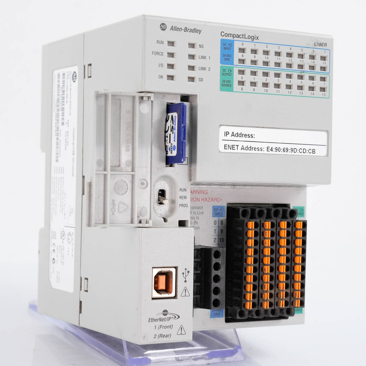 Allen Bradley 1769-L18ER-BB1B Ser A CompactLogix 5370 L1 Controller 24VDC