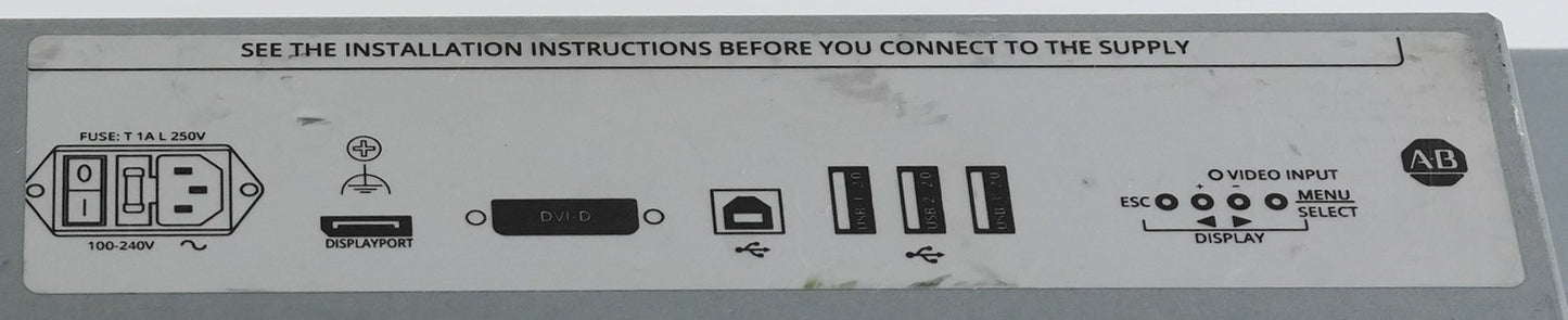 Allen Bradley 6300M-185ACPMFAN1S /A Versaview 6300M Monitor