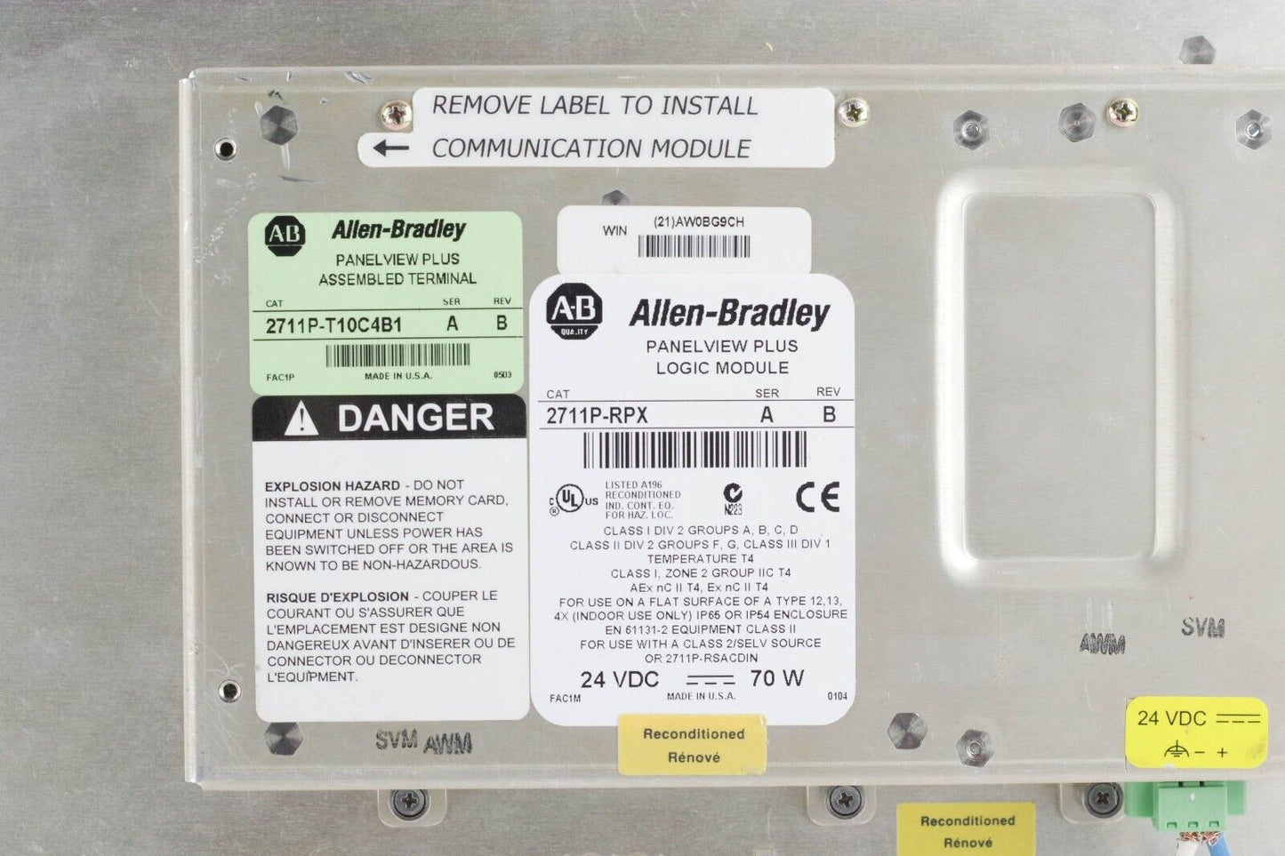 ALLEN BRADLEY 2711P-T10C4B1 Ser A Rev B PANEL VIEW PLUS 1000 | 2711P-RPX