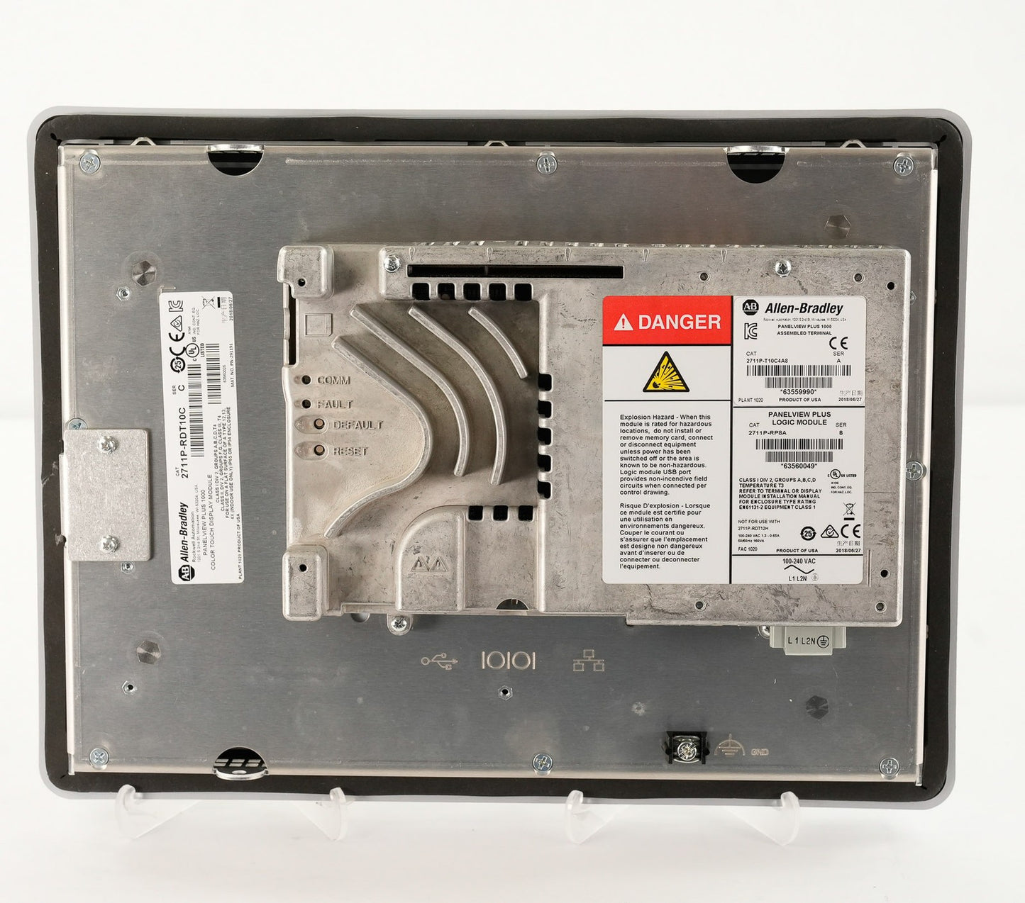 Allen Bradley 2711P-T10C4A8/A PanelView Plus 1000 Display + RP8A/B - Open Box