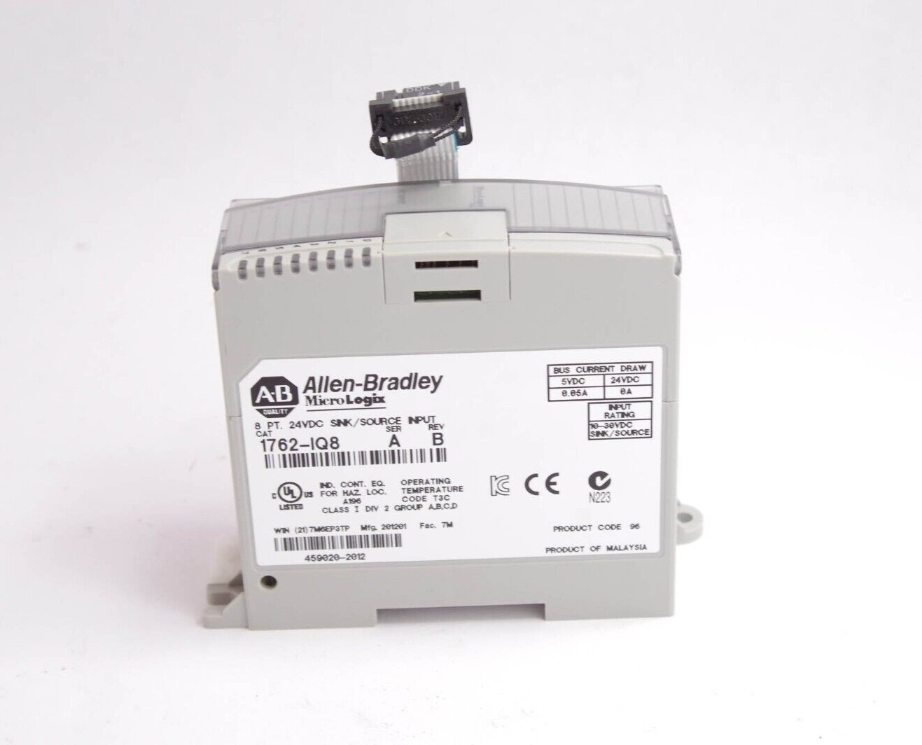 Allen Bradley 1762-IQ8 / 1762IQ8 Ser A Rev B MicroLogix 8 Pt. 24VDC Input