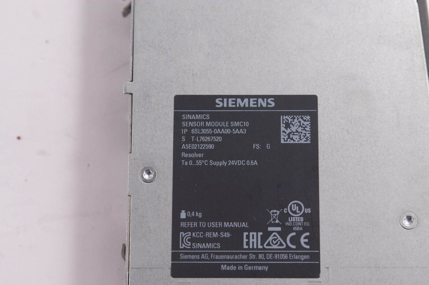 Siemens 6SL3055-0AA00-5AA3 / 6SL30550AA005AA3 Sinamics Sensor Module SMC10