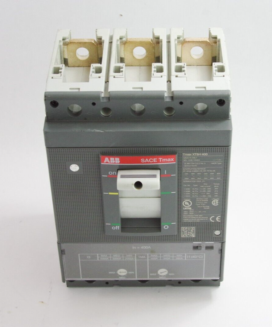 ABB Sace TMax XT5H400 400A 600A 3 Pole Circuit Breaker /  XT5H 400