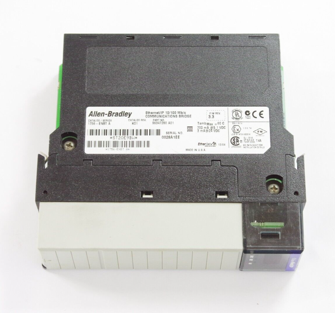 Allen Bradley 1756-ENBT A 96347280 A01 Ethernet/IP 10/100 Bridge Module