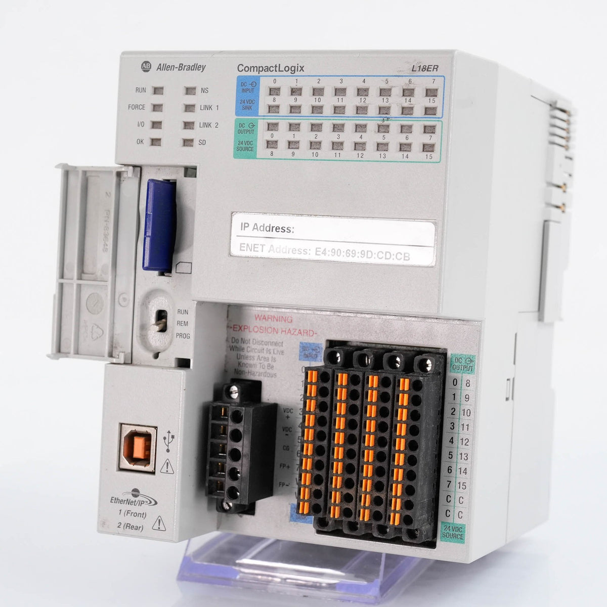 Allen Bradley 1769-L18ER-BB1B Ser A CompactLogix 5370 L1 Controller 24VDC