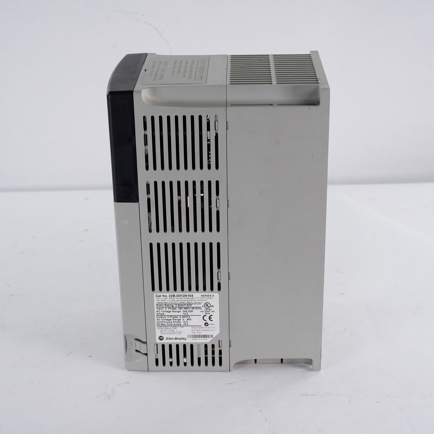 Allen-Bradley 22B-D012N104 /A PowerFlex 40 AC Variable Frequency Drive 7.5hp