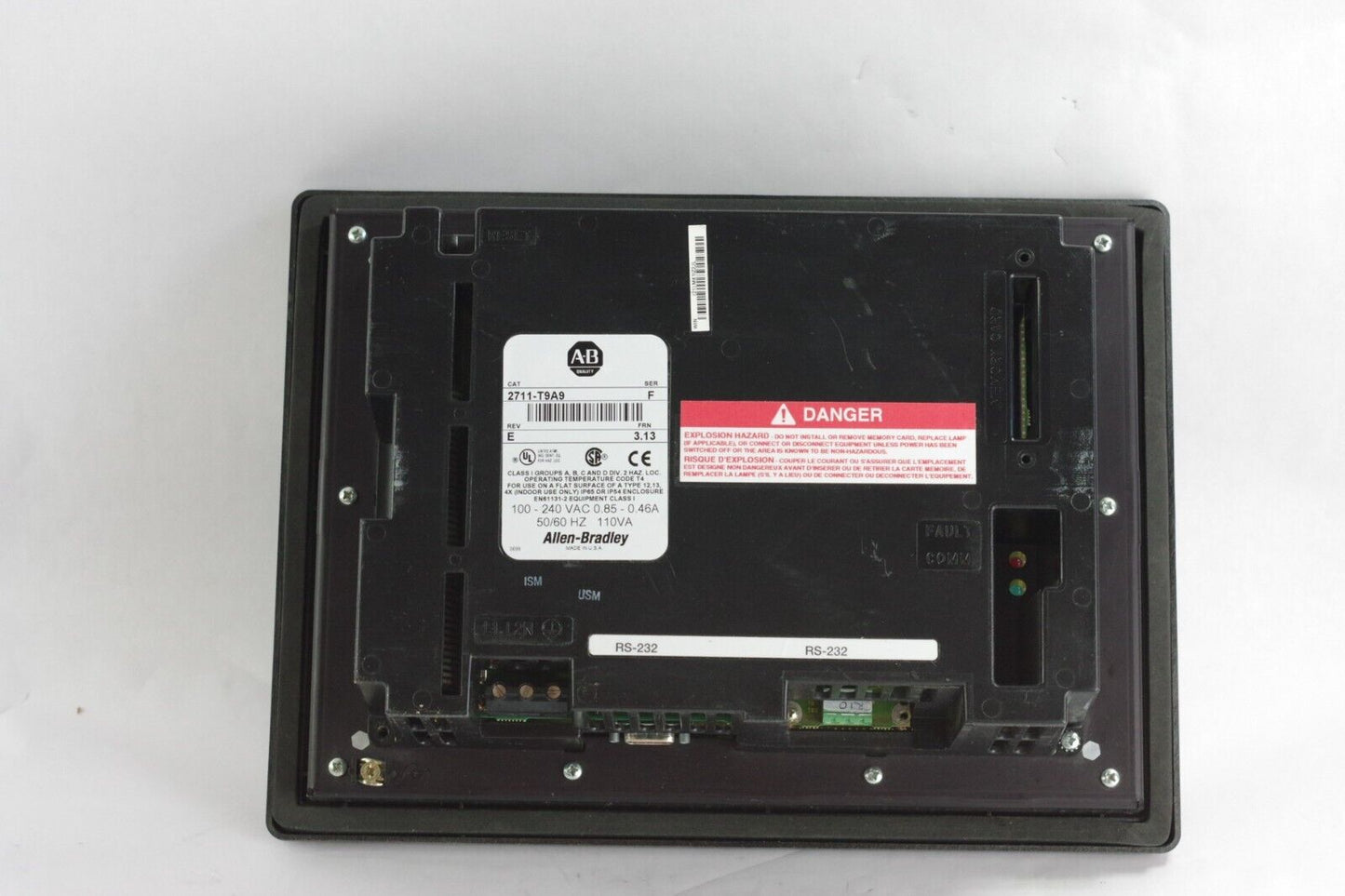 Allen Bradley 2711-T9A9 Ser F Rev E FRN 3.13 Panelview 900 9" Terminal