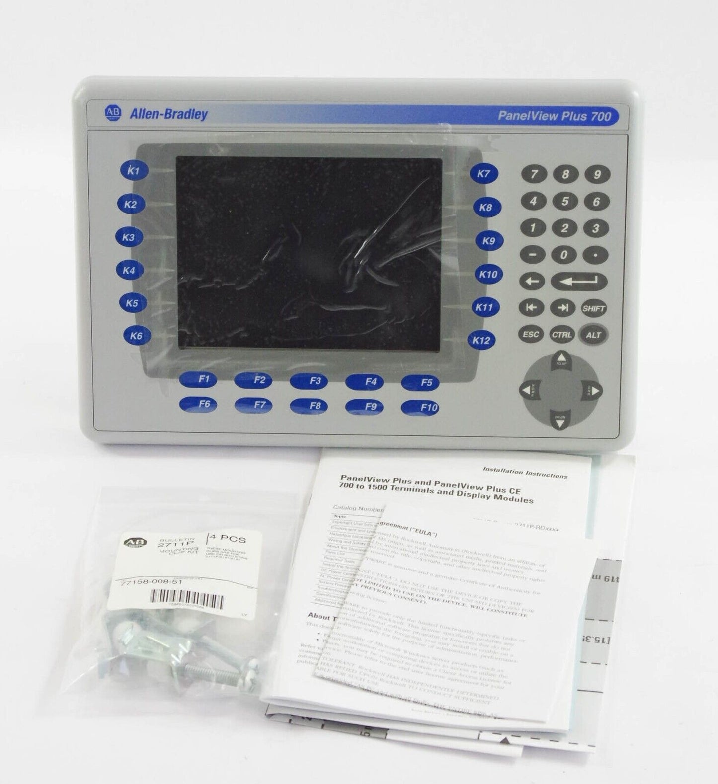 Allen Bradley 2711P-K7C4D1 Ser A PANELVIEW PLUS 700 2711P-RP1 /G RDK7C 0 Runtime