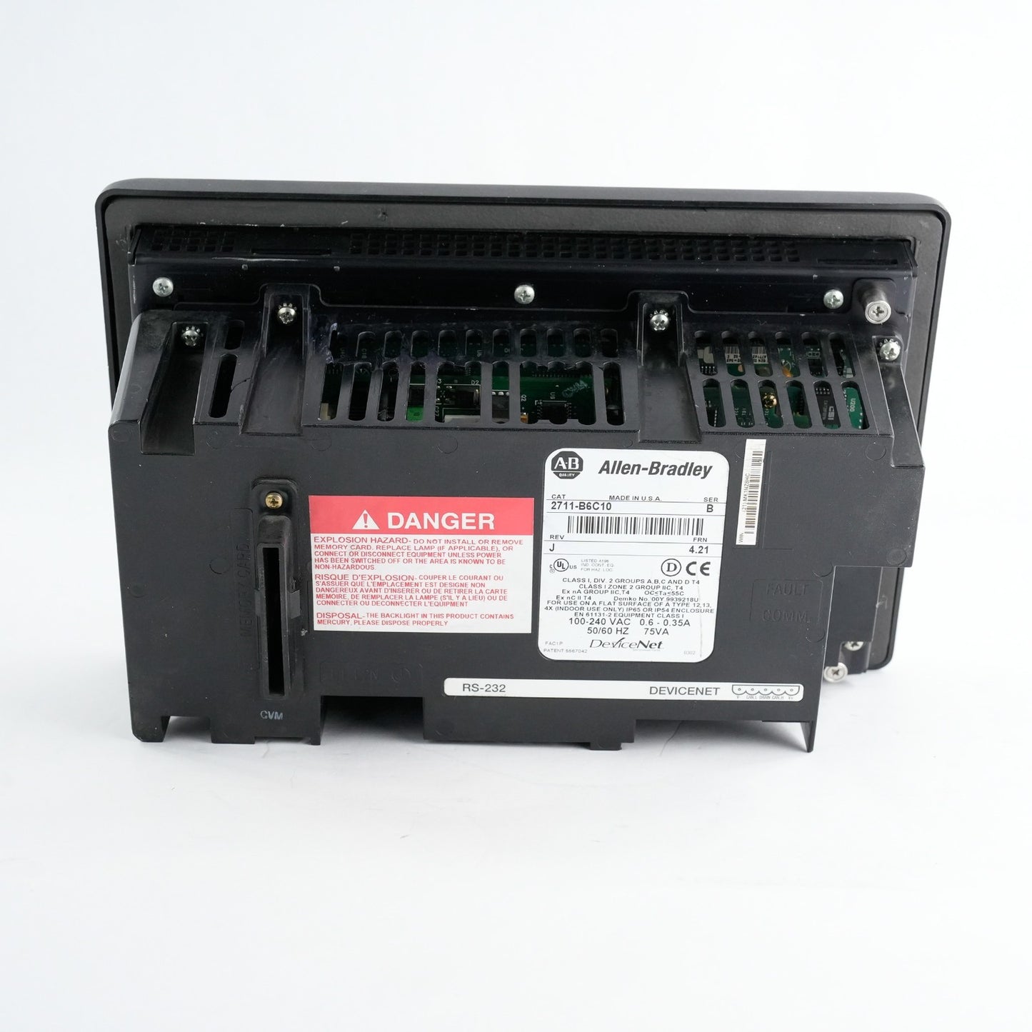 Allen Bradley 2711-B6C10 /B Rev J Panelview 600 Interface Terminal 2711B6C10