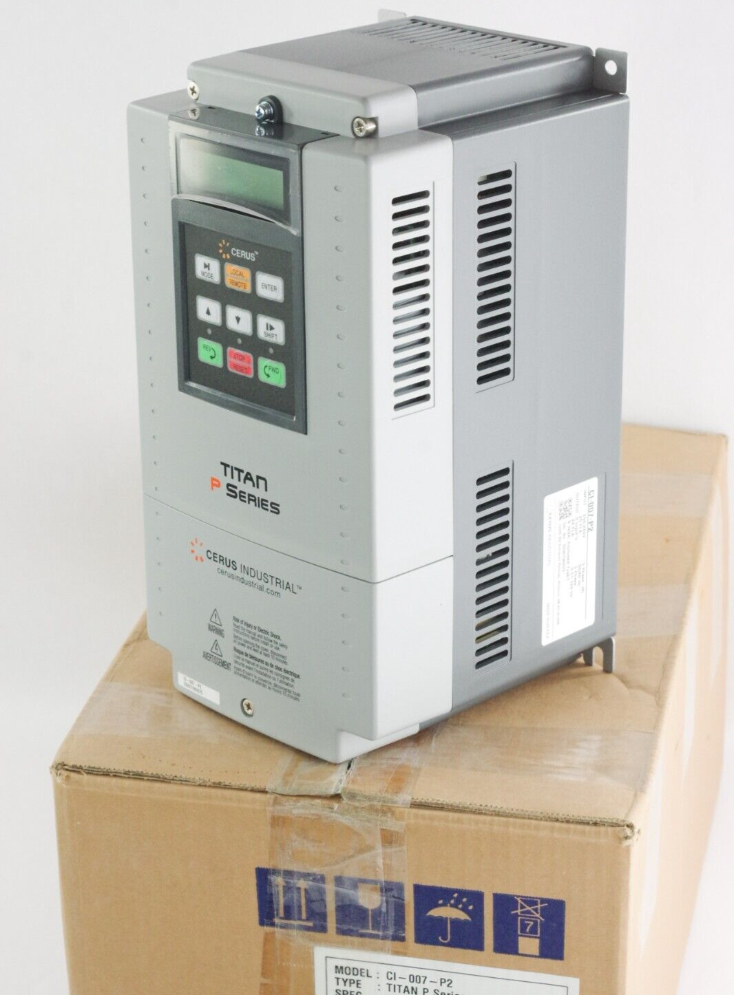 Cerus Industrial CI-007-P2 VFD Titan P Series AC 240V 7.5 HP CI007P2 - Open Box