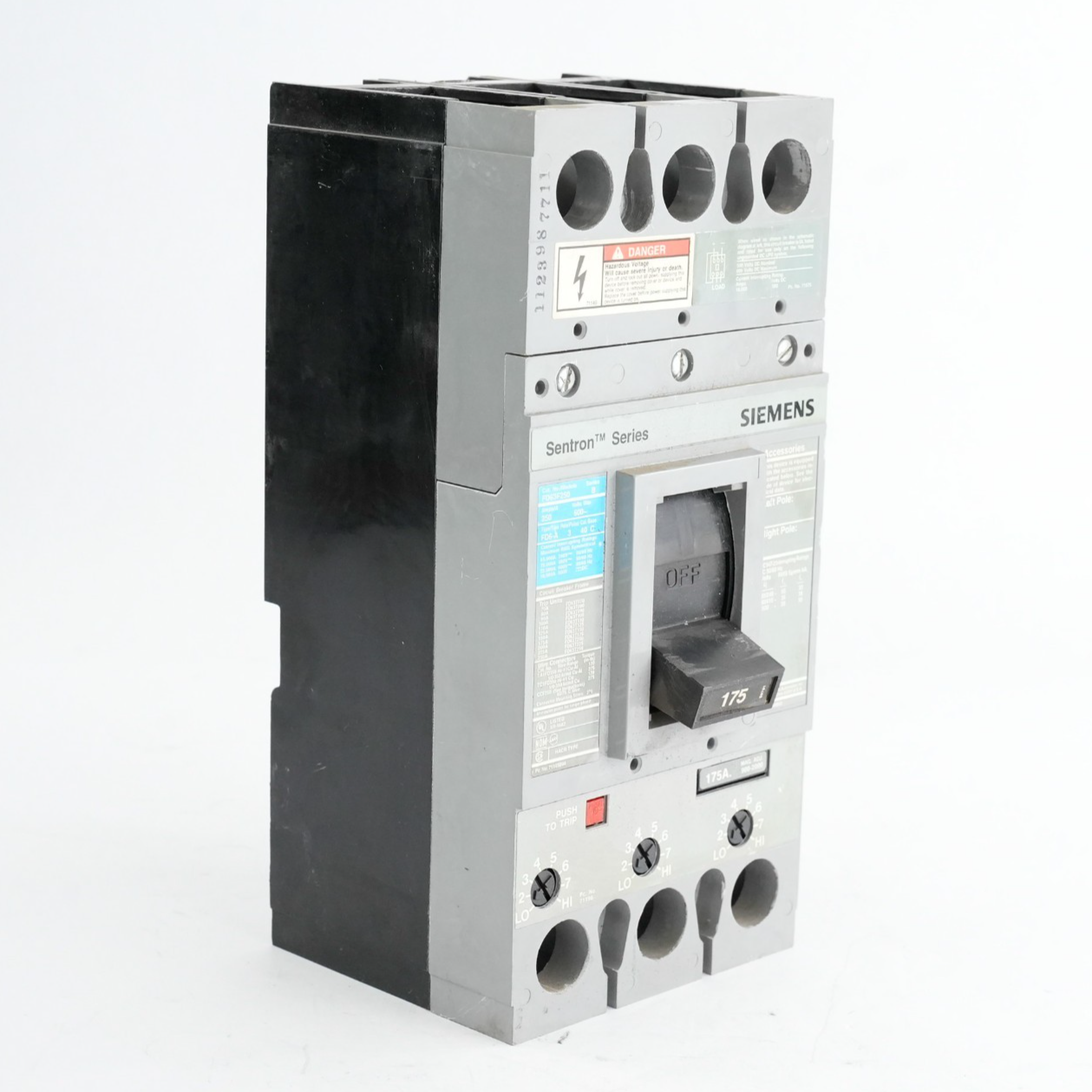 Siemens FD63F250 /B Sentron Series Breaker 250A 600V 3-Pole
