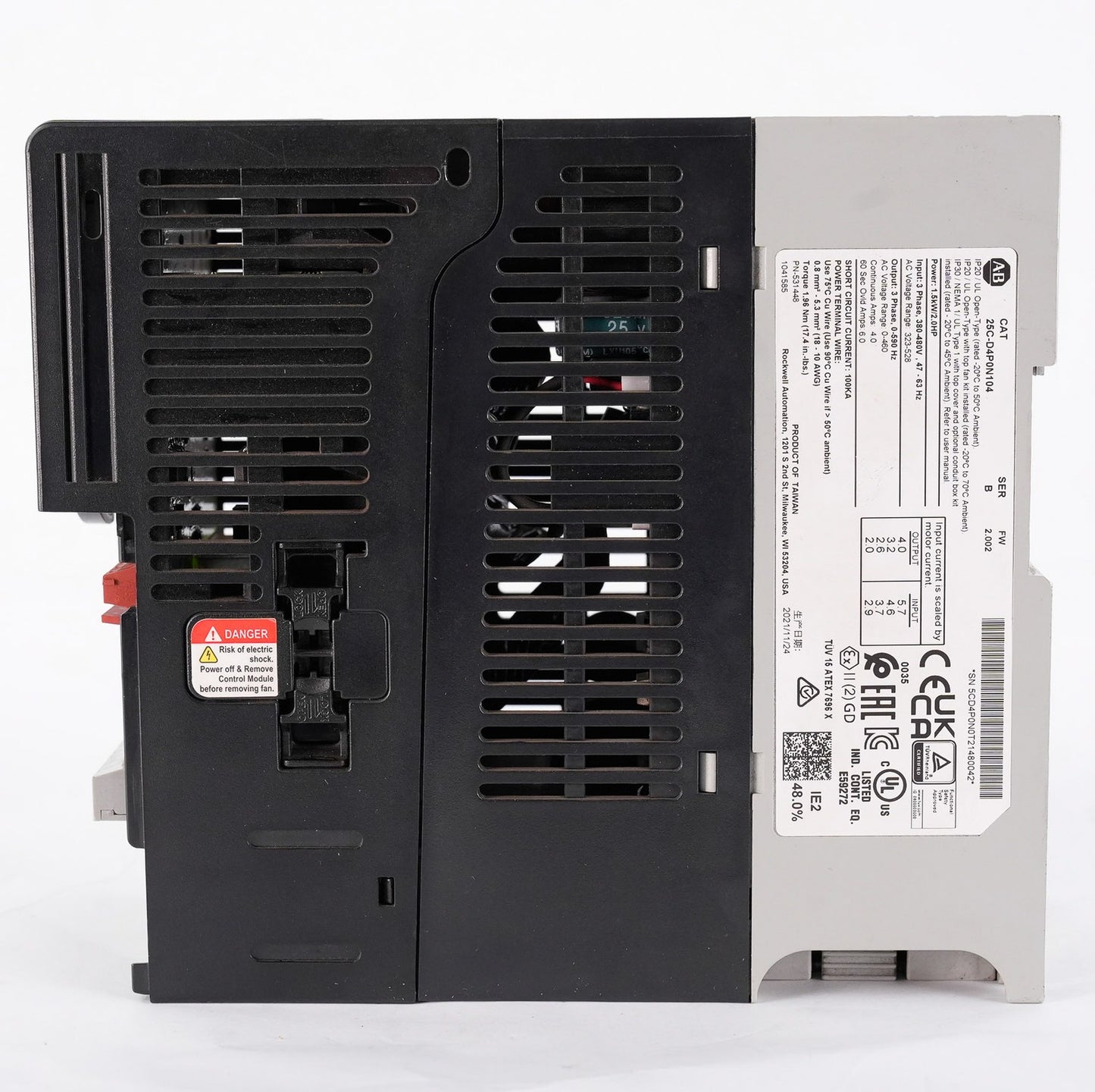 Allen Bradley 25C-D4P0N104 /B PowerFlex 527 AC Drive 480V 3PH 1.5kW 25CD4P0N104