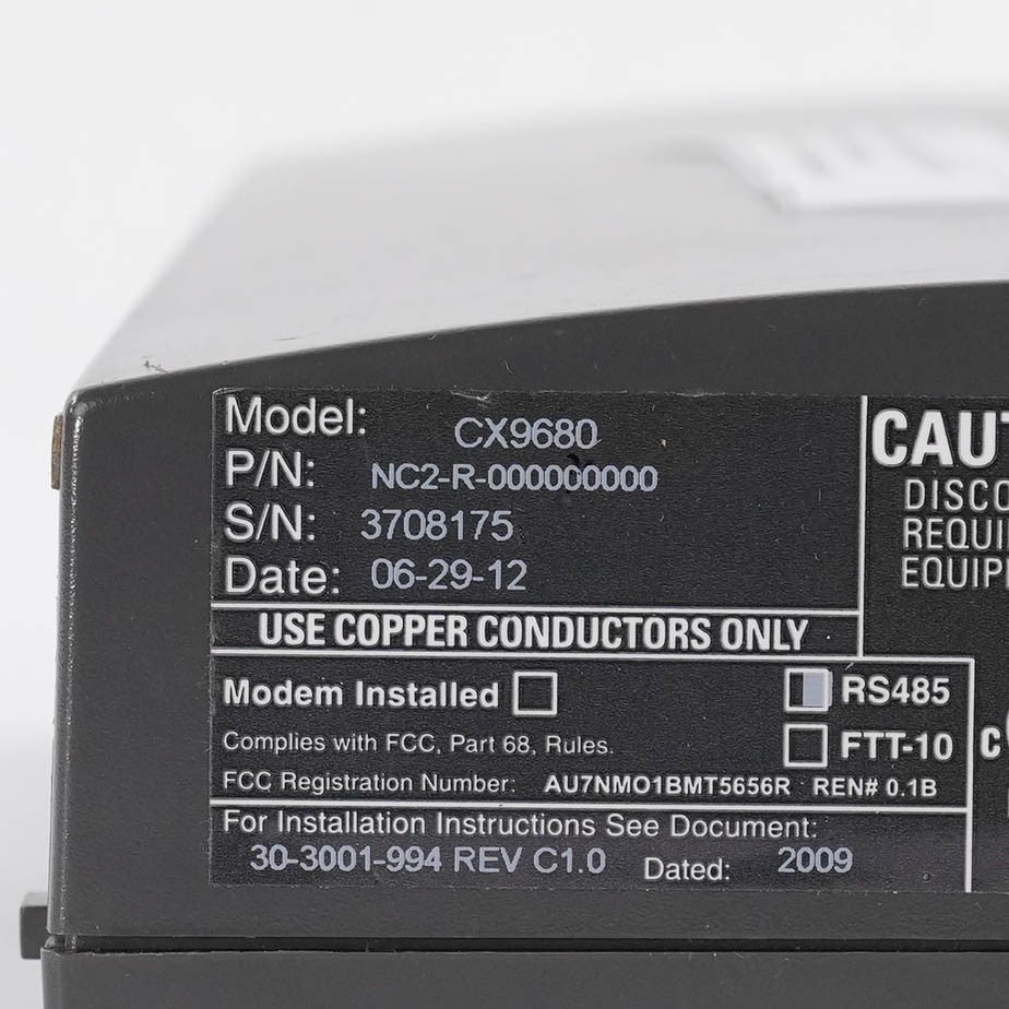 Schneider Electric CX9680 NC2-R-000000000 Continuum NetController 2 CX 9680 NC2R