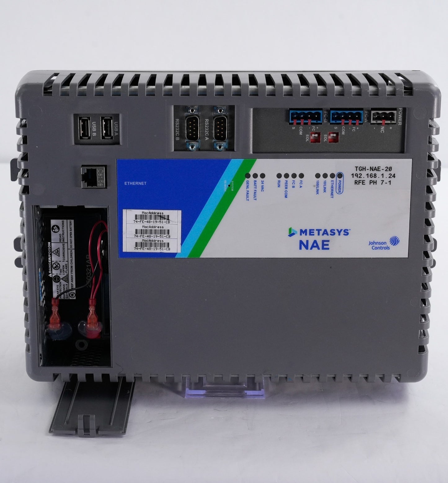 Johnson Controls Metasys MS-NAE5510-3 Controller Version 9.0 Rev G MSNAE55103