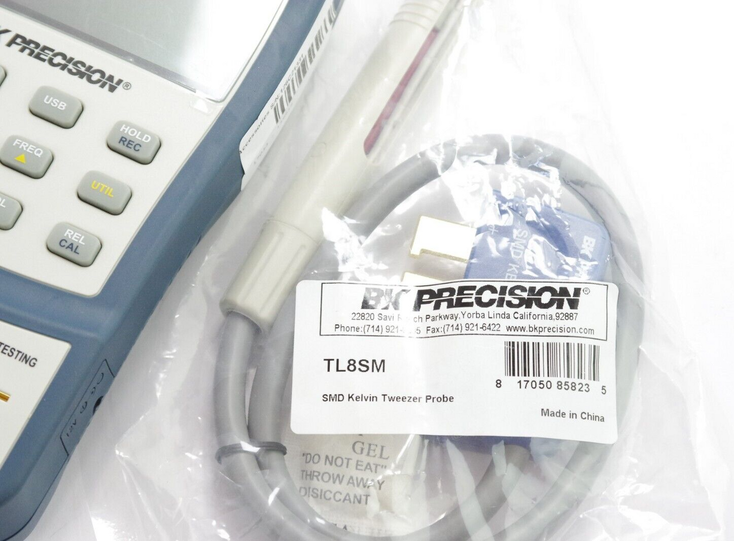 BK Precision 878B Dual-Display LCR Meter 40,000 Count + TL8SM Tweezer Probe