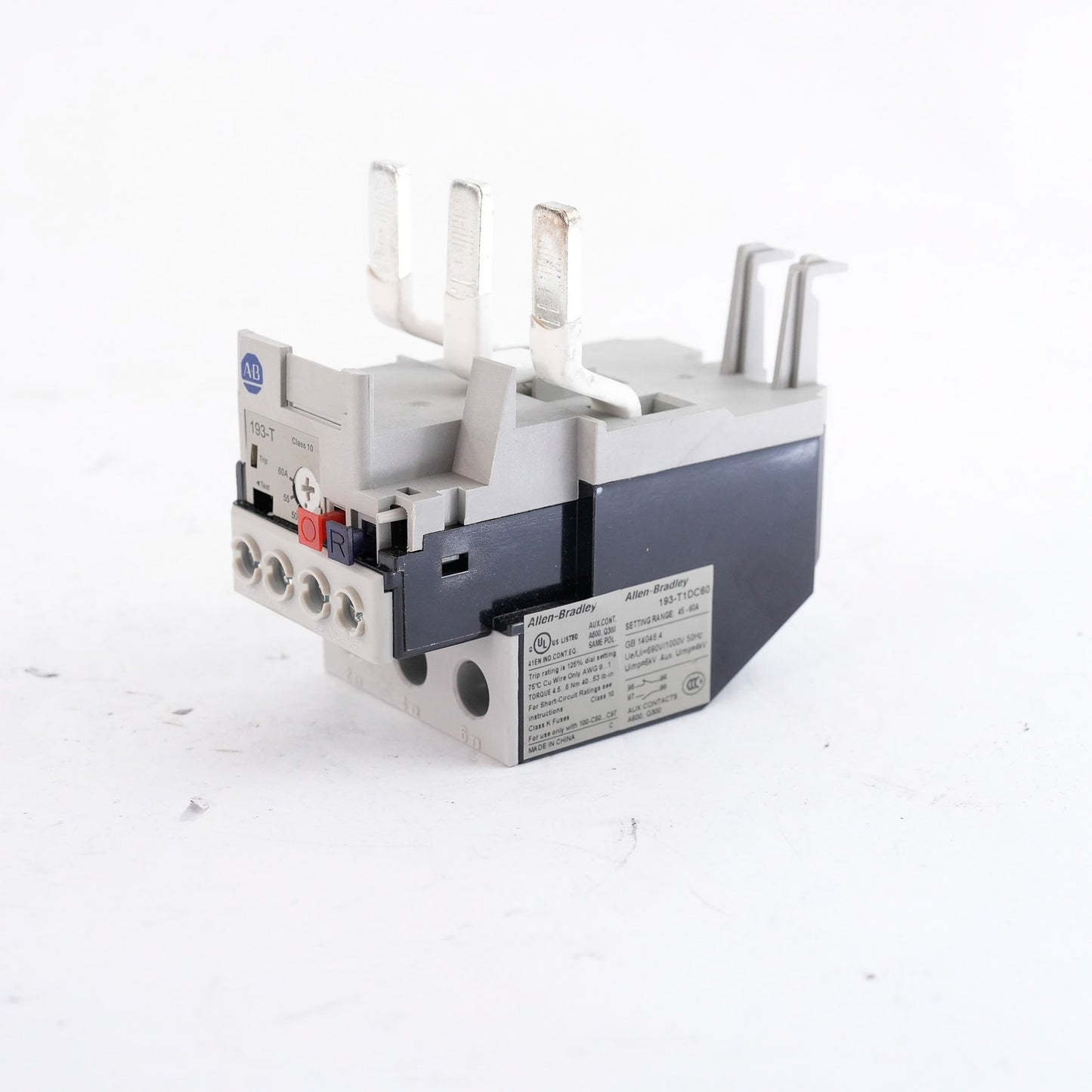 Allen Bradley 193-T1DC60 /A T1 MCS Bimetallic Overload Relay 193T1DC60