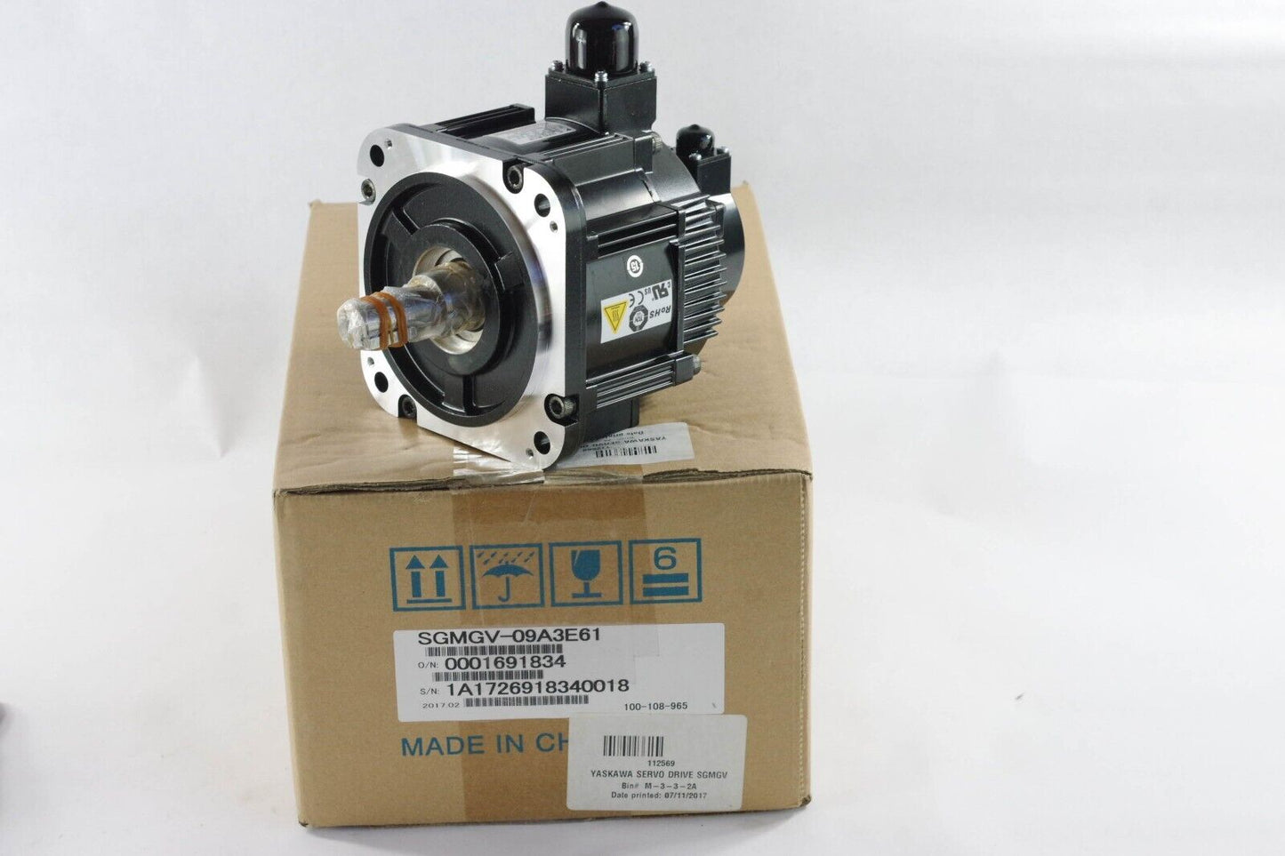 Yaskawa SGMGV-09A3E61 Servo Motor .0001697834 - Open Box