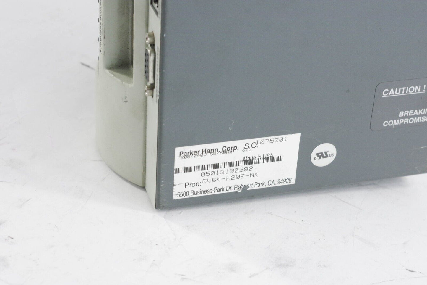 PARKER GV6K-H20E-NK / GV6KH20ENK Gemini Servo Drive 208/240V