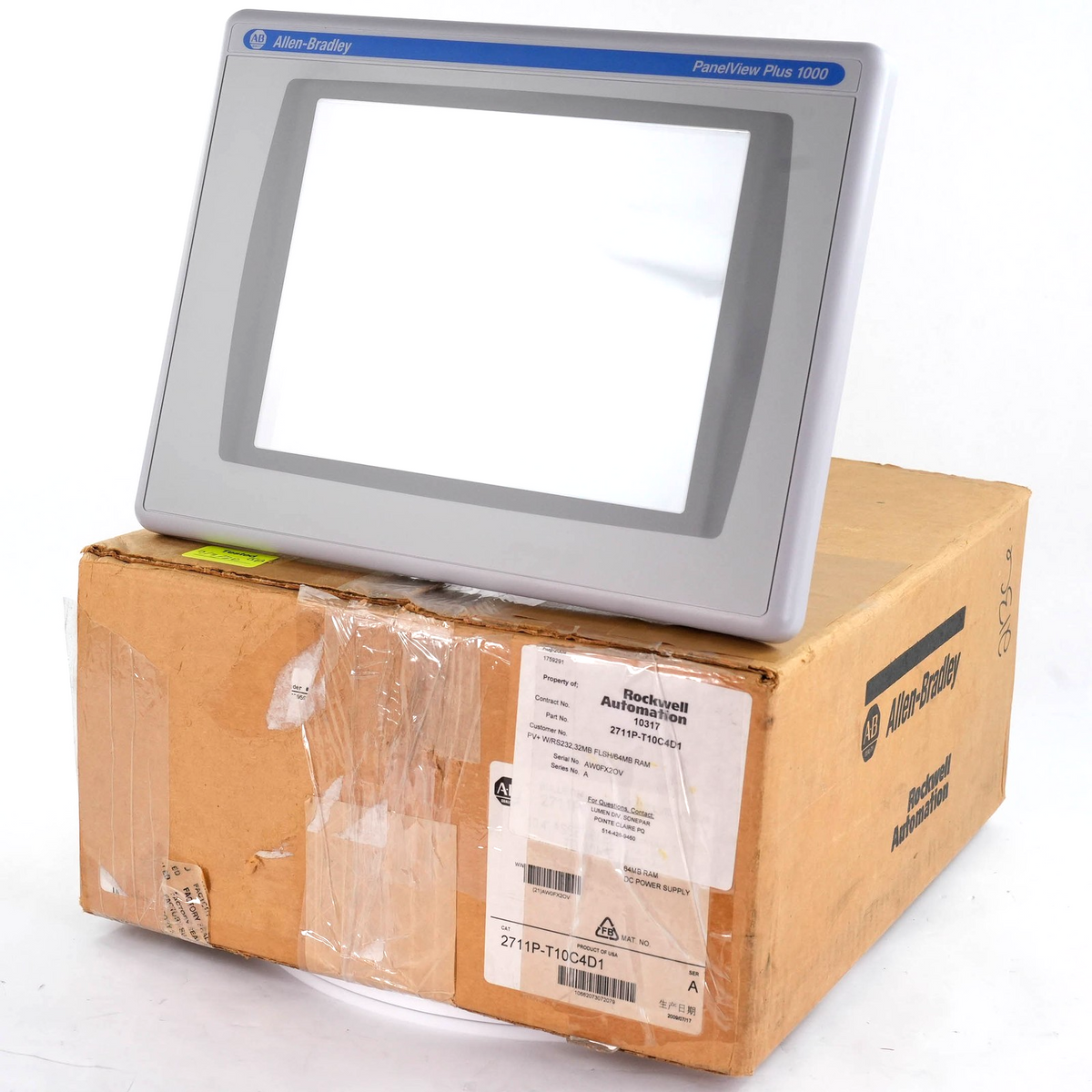 Allen Bradley 2711P-T10C4D1 PanelView Plus 1000 Color 24V 2711P-RDT10C - Open