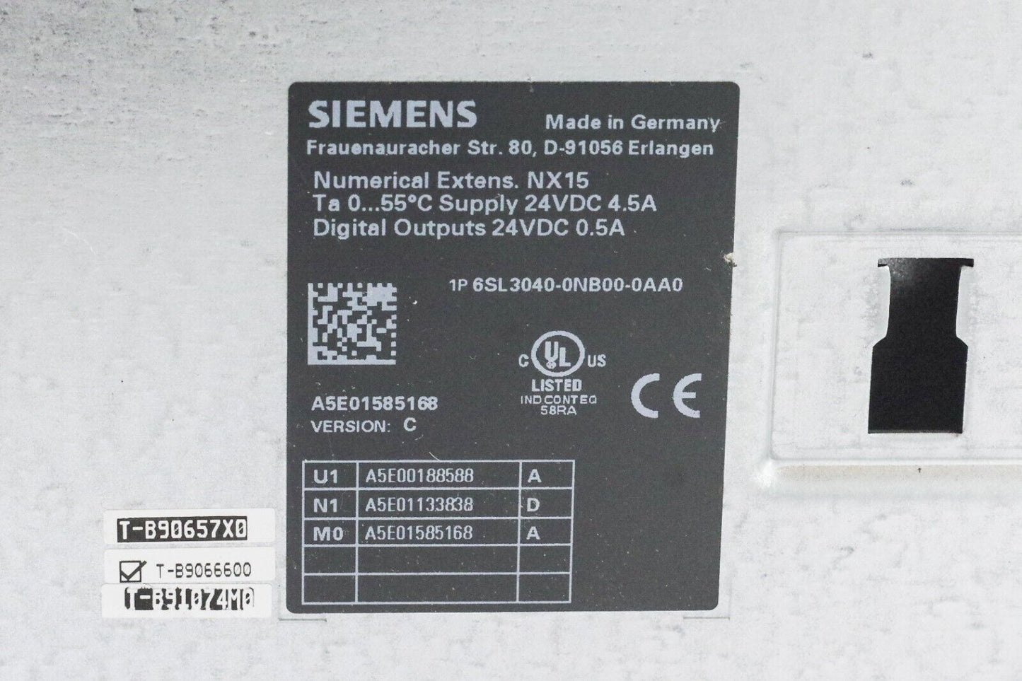 SIEMENS 6SL3040-0NB00-0AA0 VER C Sinumerik Numeric Control Extension