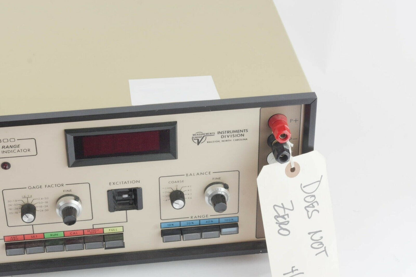 Vishay Measurements Group 3800 Wide Range Strain Indicator Power Test