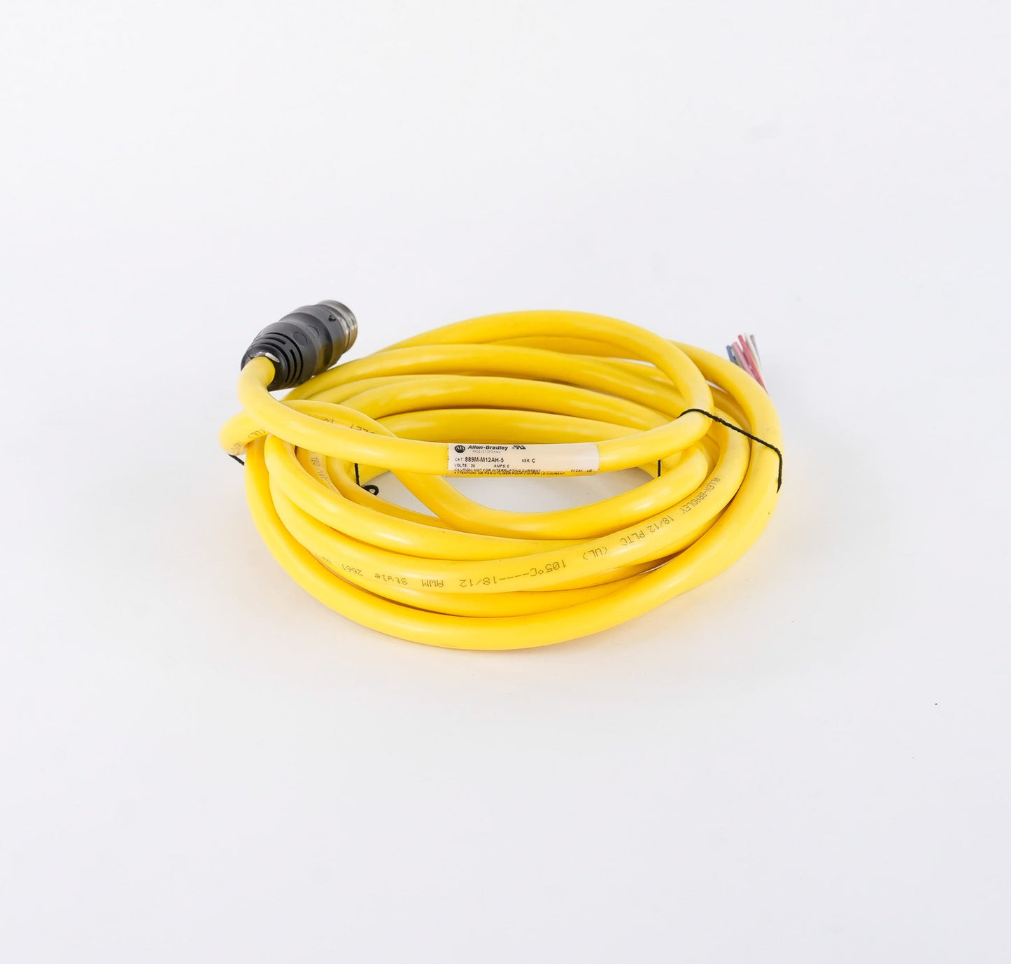 Allen Bradley 889M-M12AH-5 /C Cable 12-Pin Male Straight 889MM12AH5 30V 6A