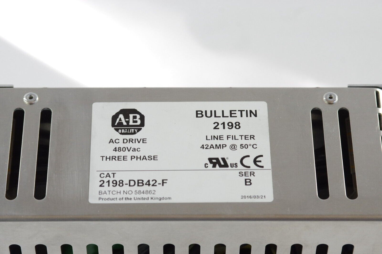 Allen Bradley 2198-DB42-F Ser B Kinetix 5500 42A AC Line Filter