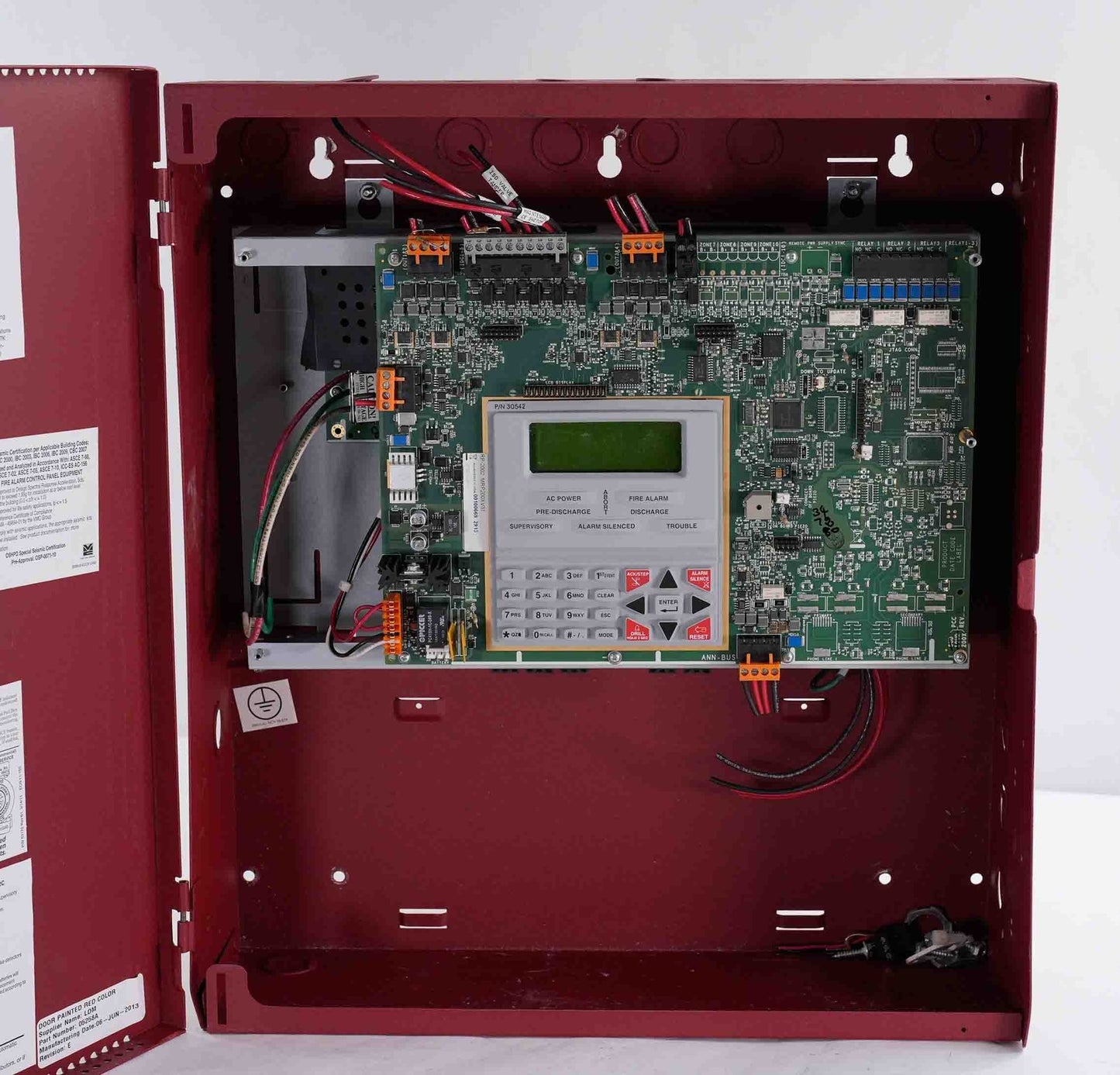 Honeywell RP-2002 Six-Zone Fire Alarm Agent Release Control Panel - Untested
