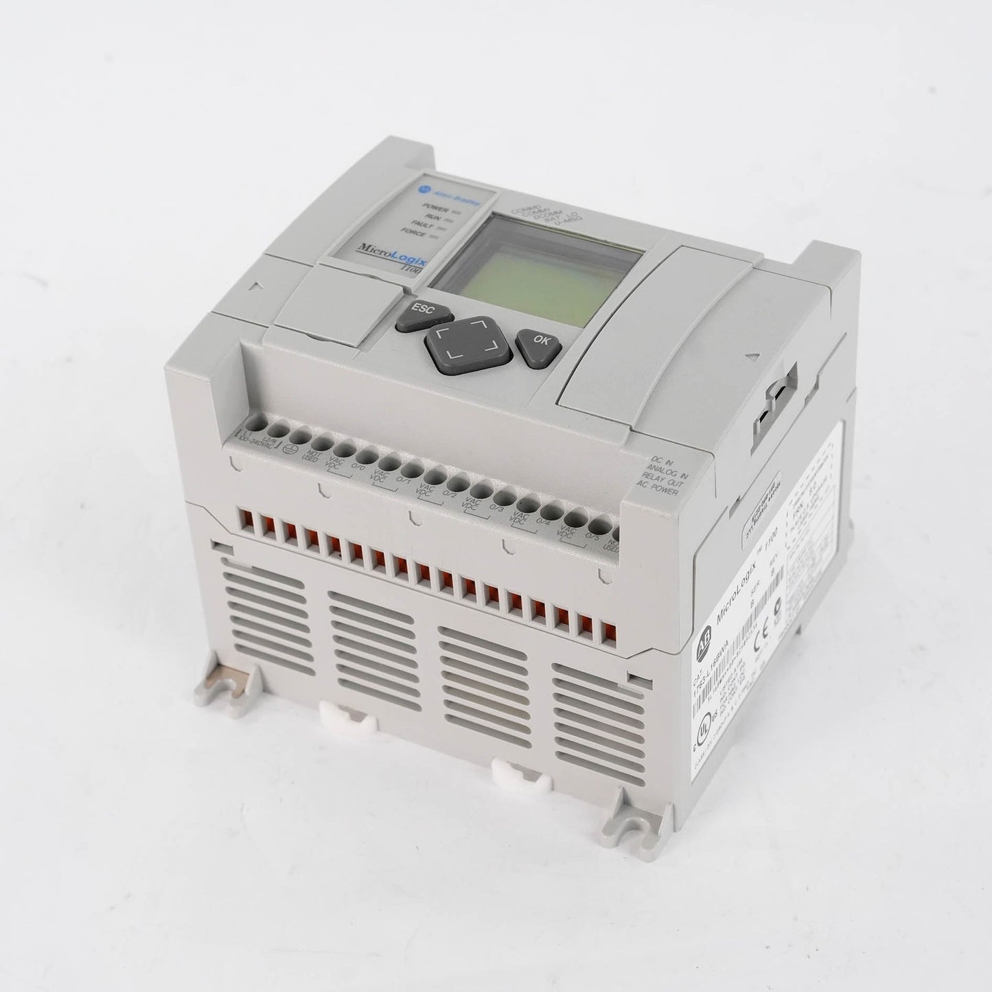 Allen Bradley 1763-L16BWA Ser B MicroLogix 1100 PLC 120/240VAC Controller