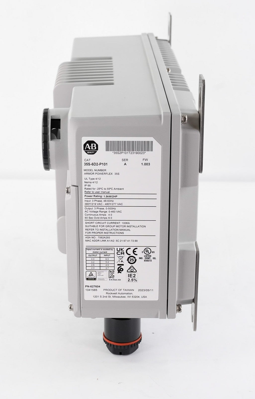 Allen Bradley 35S-6D2-P101 /A Amor Powerflex 35S 35S6D2P101