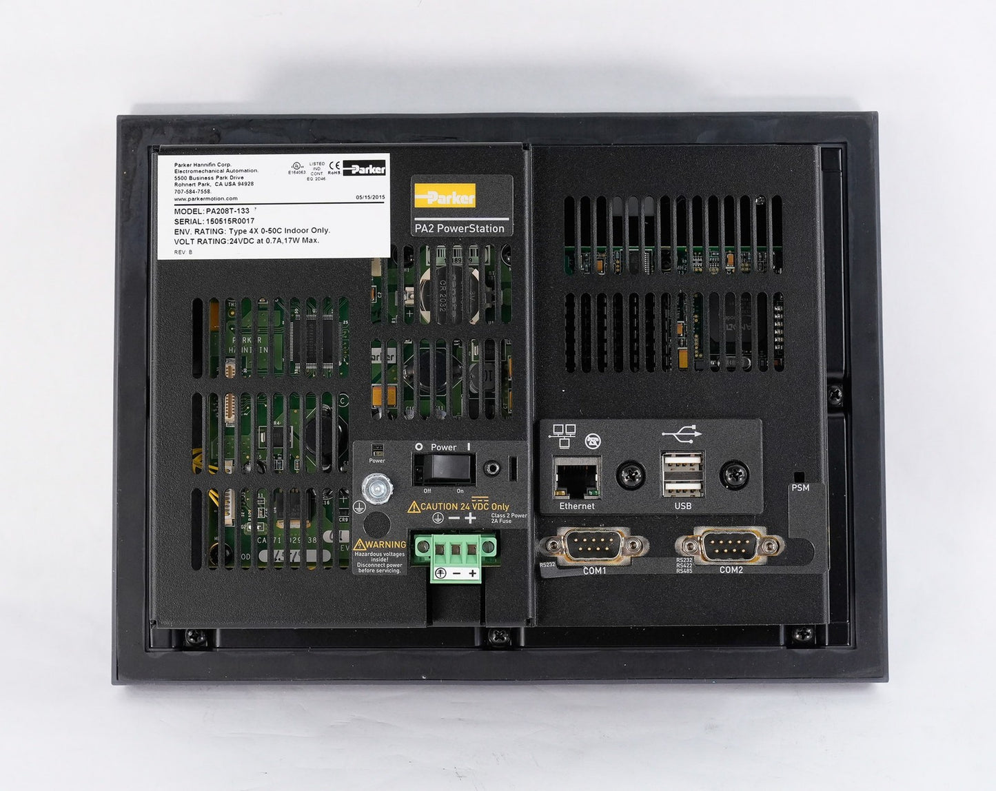 Parker Hannifin PA208T-133 PowerStation 8" Touchscreen HMI Display PA208T133