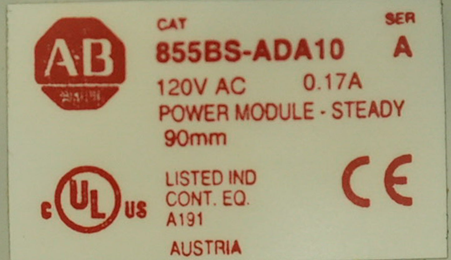 Allen Bradley 855BS-ADA10 /A Blue Strobe Light + 2661 VW-1 Cable