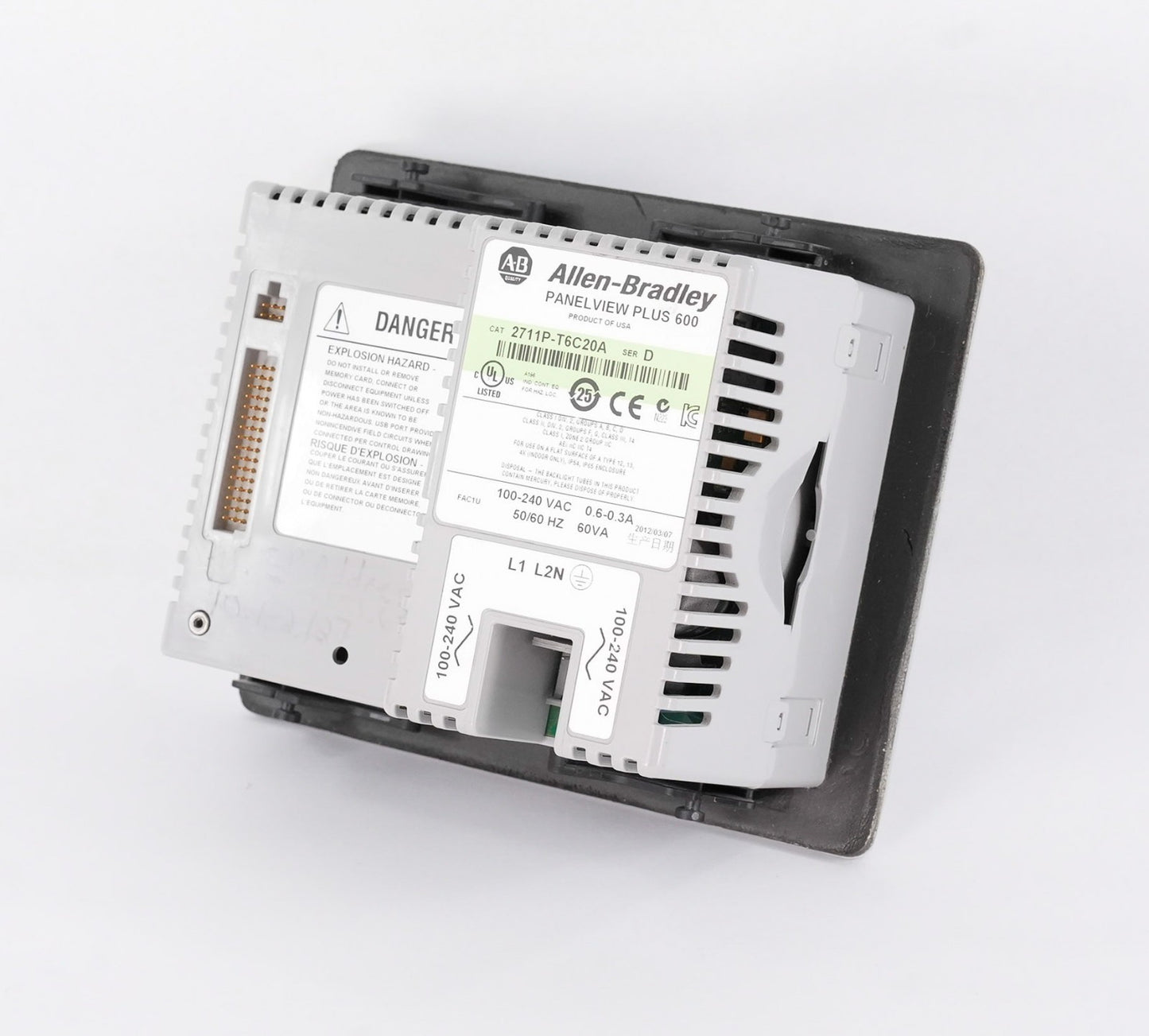 Allen Bradley 2711P-T6C20A /D PanelView Plus 600 HMI 120VAC