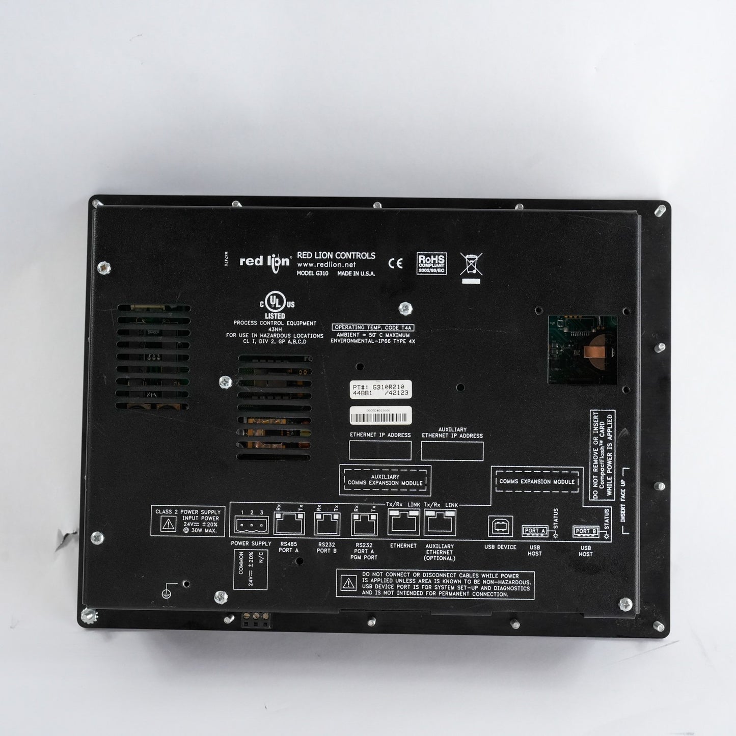 Red Lion G310R210 Graphic LCD 10.4" Operator Interface Color Display Panel G310