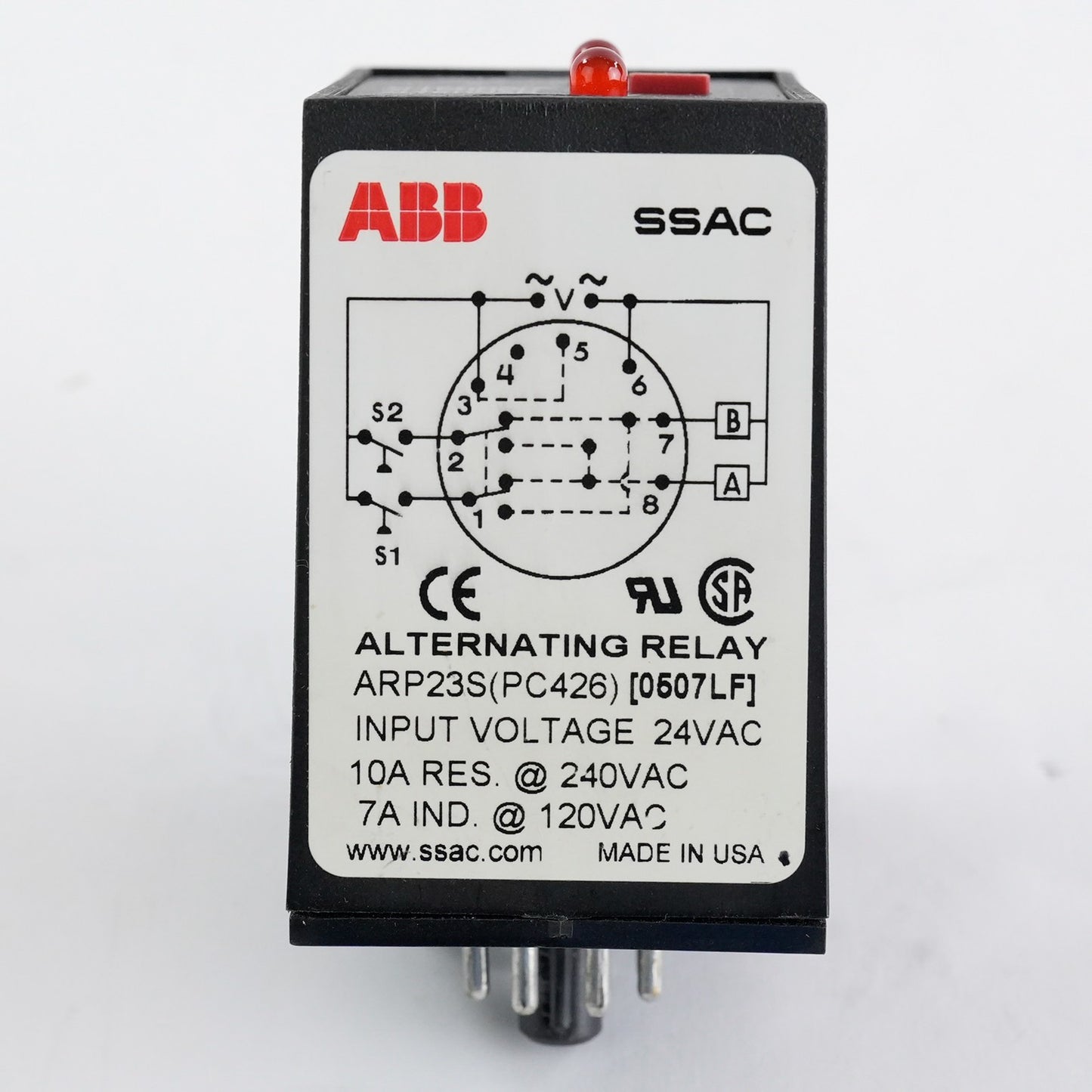 ABB ARP23S(P426) SSAC Alternating Relay 24VAC 10A RES. ARP23S
