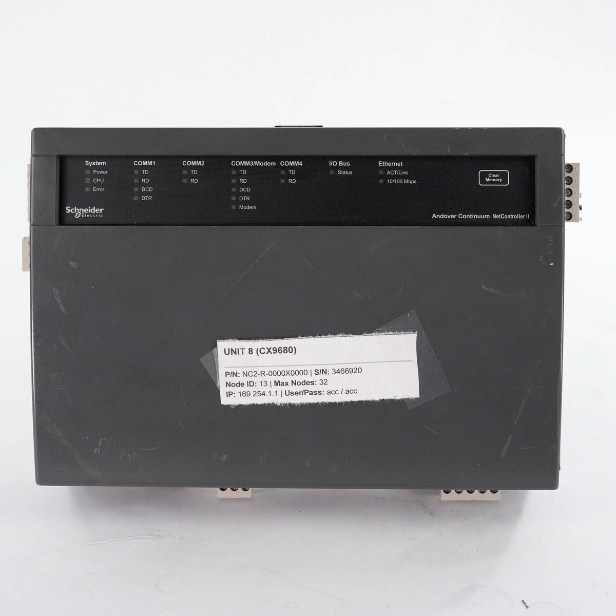 Andover CX9680 NC2-R-0000X0000 NetController II CX9680 X 32 Node NC2-R-0320X0000