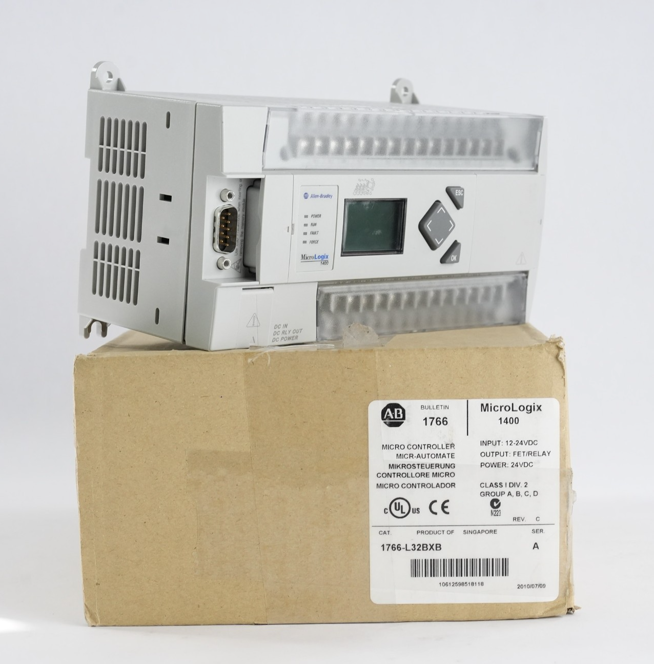 Allen Bradley 1766-L32BXB Ser A Rev C MicroLogix 1400 Processor - Open Box