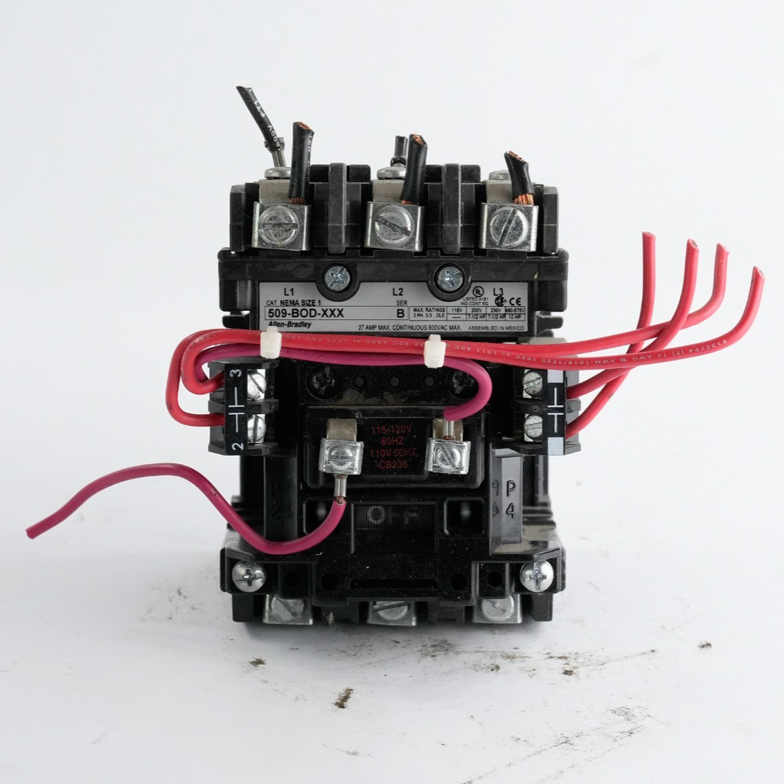 Allen Bradley 509-BOD-XXX /B Contactor Overload Relay 509BODXXX CB236 120v Coil