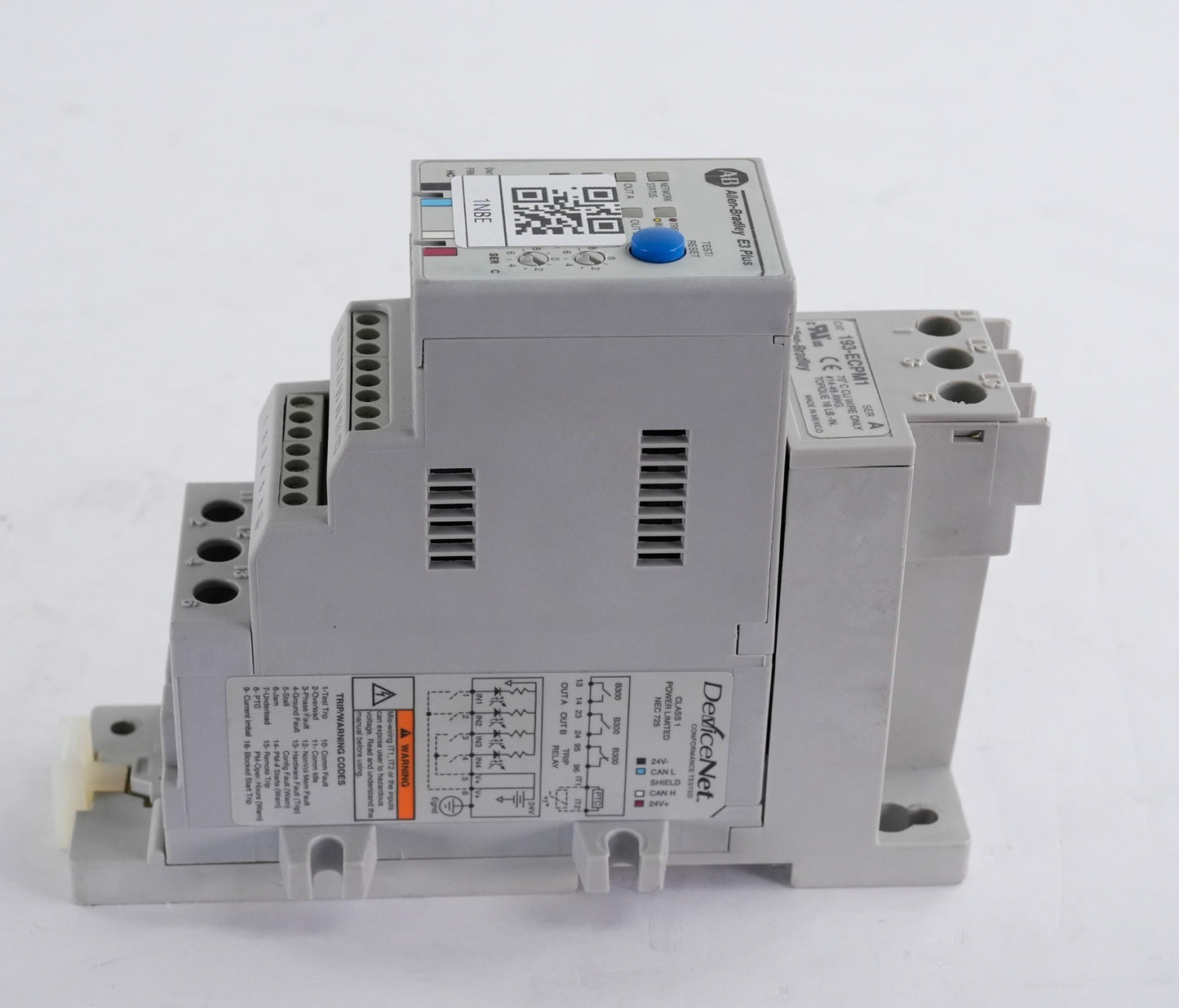 Allen Bradley  592-EC2AC /C  + 193-ECPM1 /A E3 Plus Overload Relay 592EC2AC