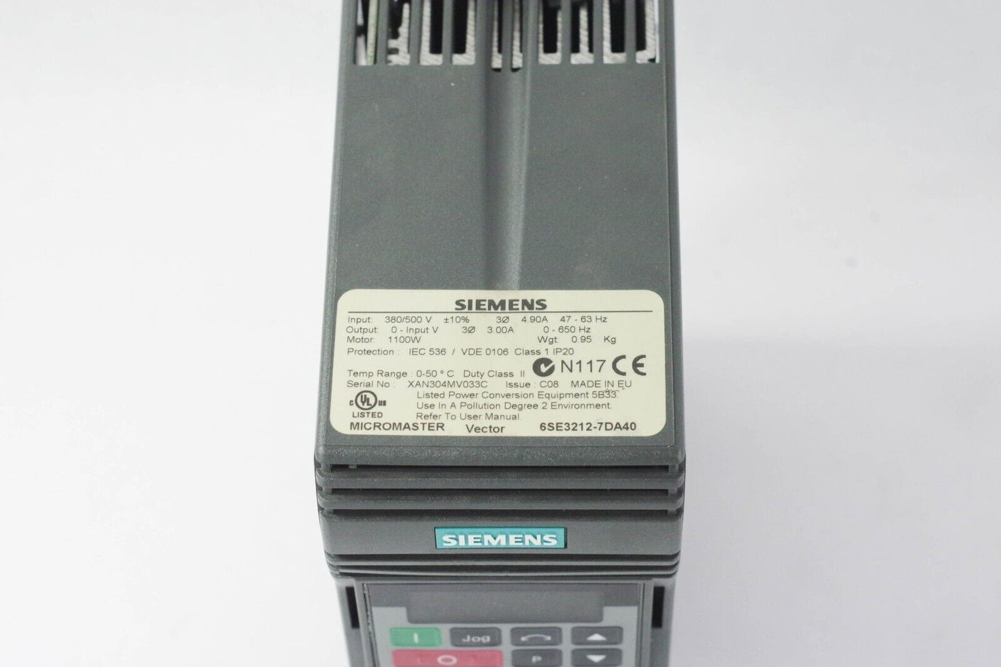 Siemens 6SE3212-7DA40 Micromaster Vector AC Drive