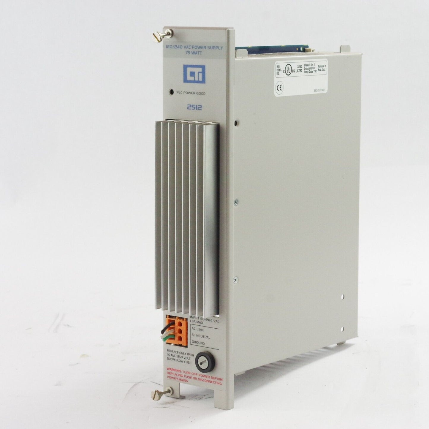 CTI 2512 PLC Power Supply 120/240 VAC / 75W For Siemens 505