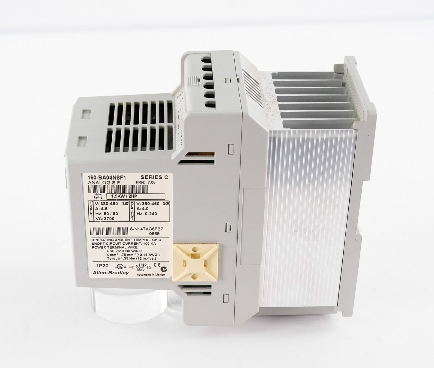 Allen Bradley 160-BA04NSF1 /C 3-Phase AC Drive 380-460V 1.5kW 160BA04NSF1