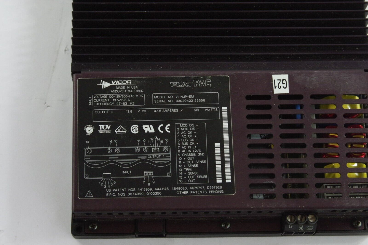 Vicor VI-NUP-EM FLATPAC Switching Power Supply