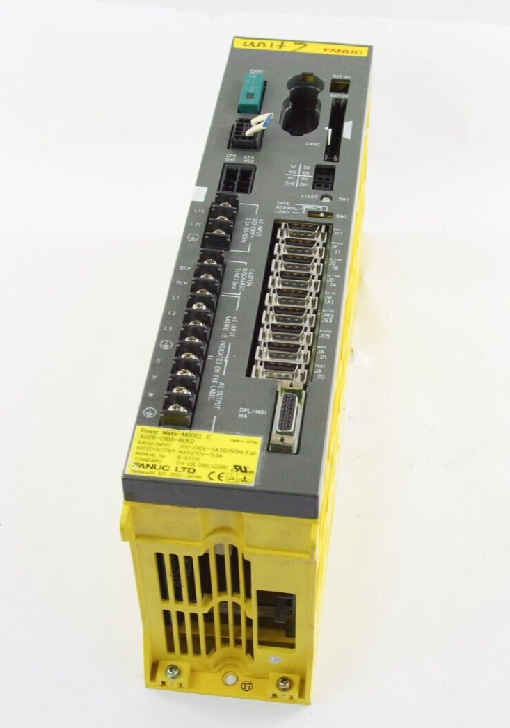 FANUC A02B-0168-B052 / A02B0168B052 Power Mate Model E 3-Phase Input 200-230V 5A