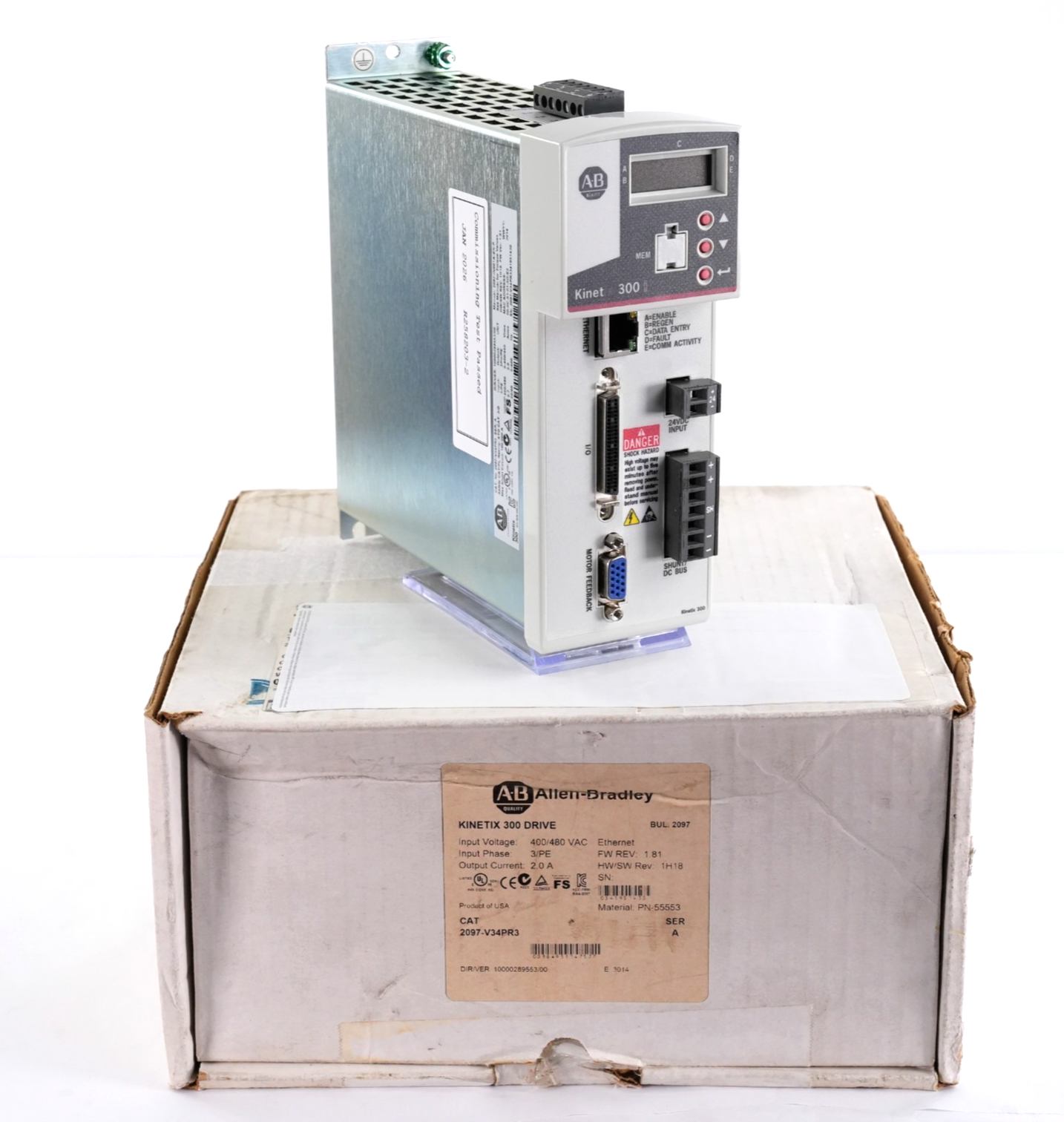 Allen Bradley 2097-V34PR3 /A Kinetix 300 Servo Drive 480V 3ph - Installed