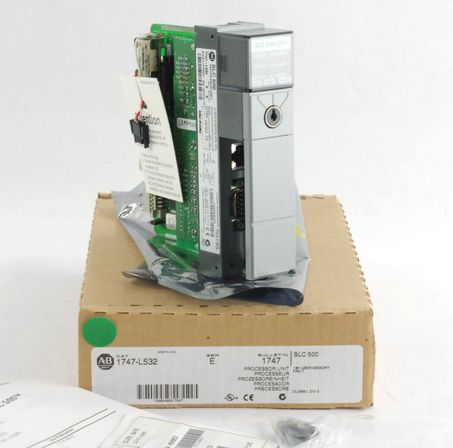 Allen Bradley 1747-L532 /E SLC 500 CPU Processor Unit + OS302 C8- Remanufactured